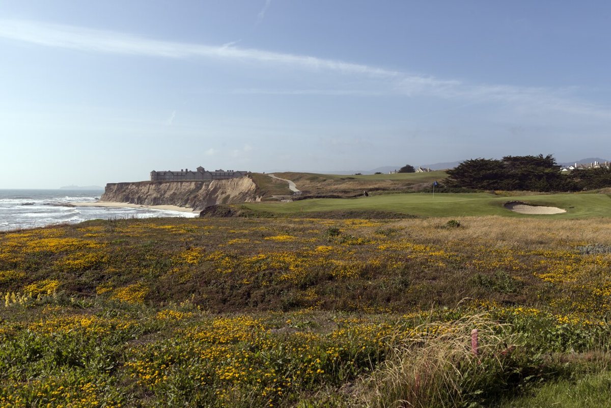 the coast at Half Moon Bay